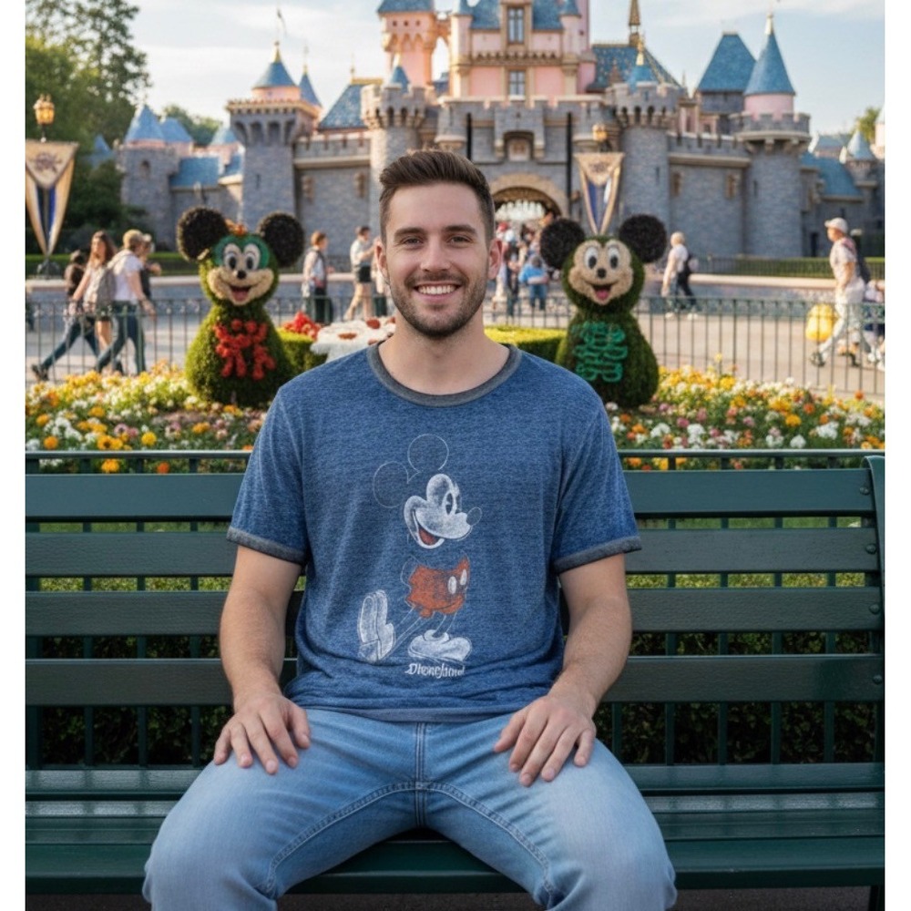 Disney Mickey Mouse Disneyland Men's‎ Tee Shirt 2X Blue